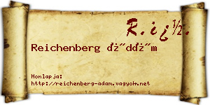 Reichenberg Ádám névjegykártya